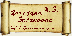 Marijana Šutanovac vizit kartica